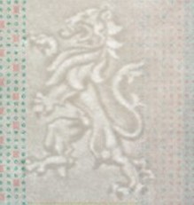Schaduwwatermerk in het Nederlandse paspoort model 2014.